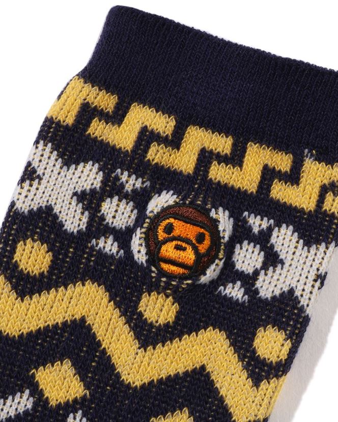 chaussettes nordiques bébé milo A Bathing Ape enfants ZHX6N41470 bleu marine