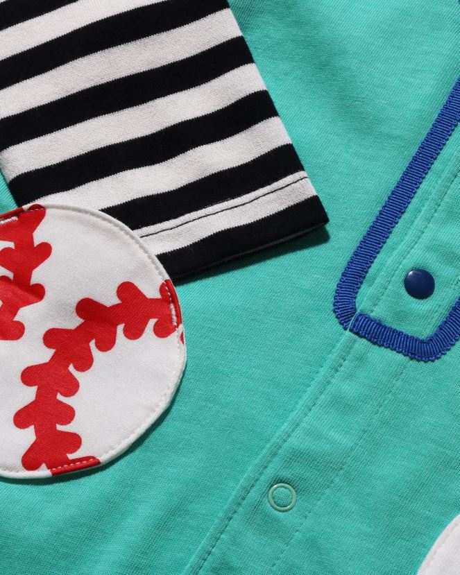 chemise de baseball cerceau barboteuses superposées A Bathing Ape enfants ZHX6N41569 menthe