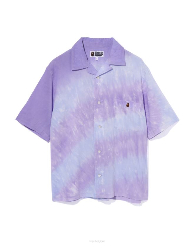 chemise tie-dye head one point A Bathing Ape femmes ZHX6N4787 lilas