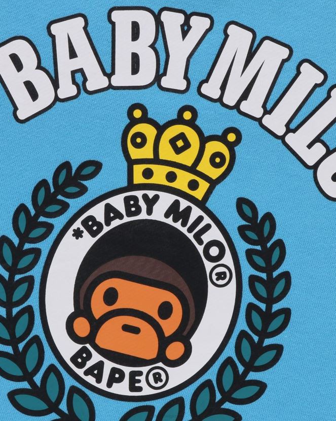 col ras du cou à emblème baby milo A Bathing Ape enfants ZHX6N41342 bleu
