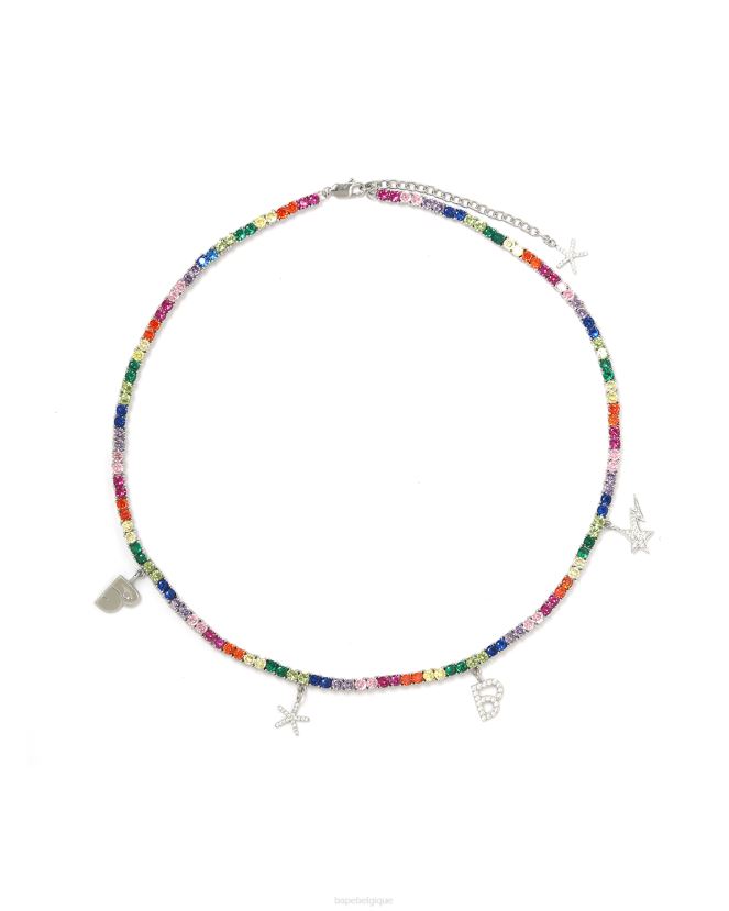 collier en cristal multicolore A Bathing Ape femmes ZHX6N41114 cause