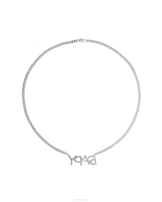 collier en cristal à logo A Bathing Ape femmes ZHX6N41125 cause