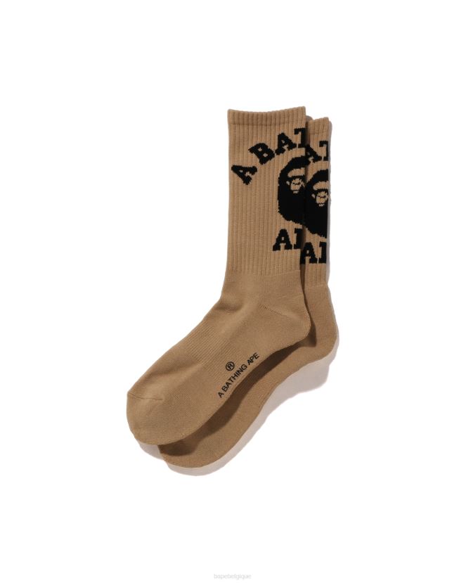 collège chaussettes A Bathing Ape Hommes ZHX6N4424 beige
