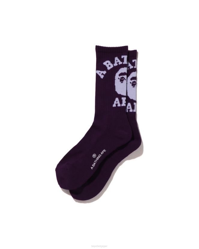 collège chaussettes A Bathing Ape Hommes ZHX6N4427 violet