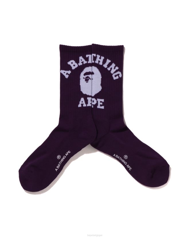collège chaussettes A Bathing Ape Hommes ZHX6N4427 violet