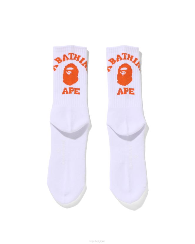 collège chaussettes A Bathing Ape Hommes ZHX6N4588 orange