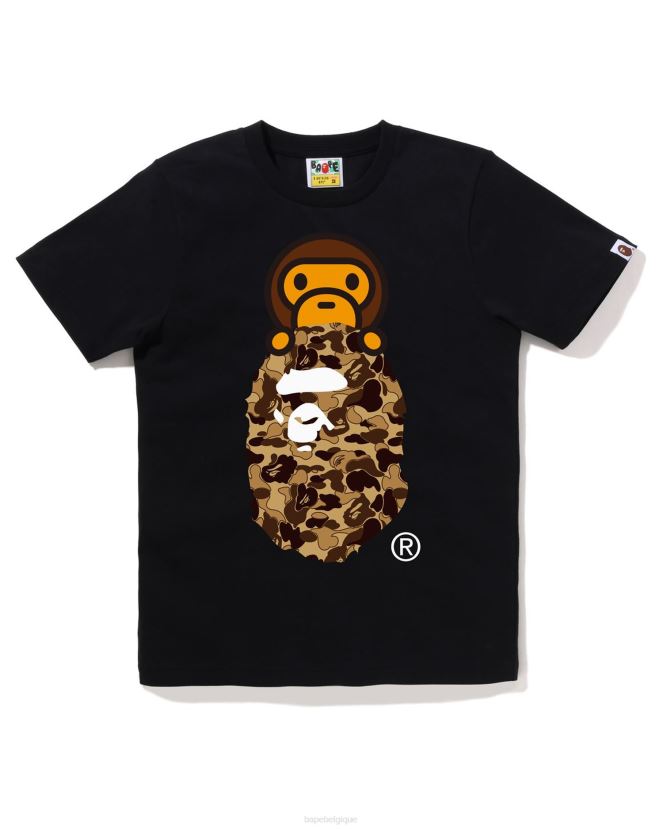 cookie camo 2 milo sur le t-shirt A Bathing Ape femmes ZHX6N4804 noir