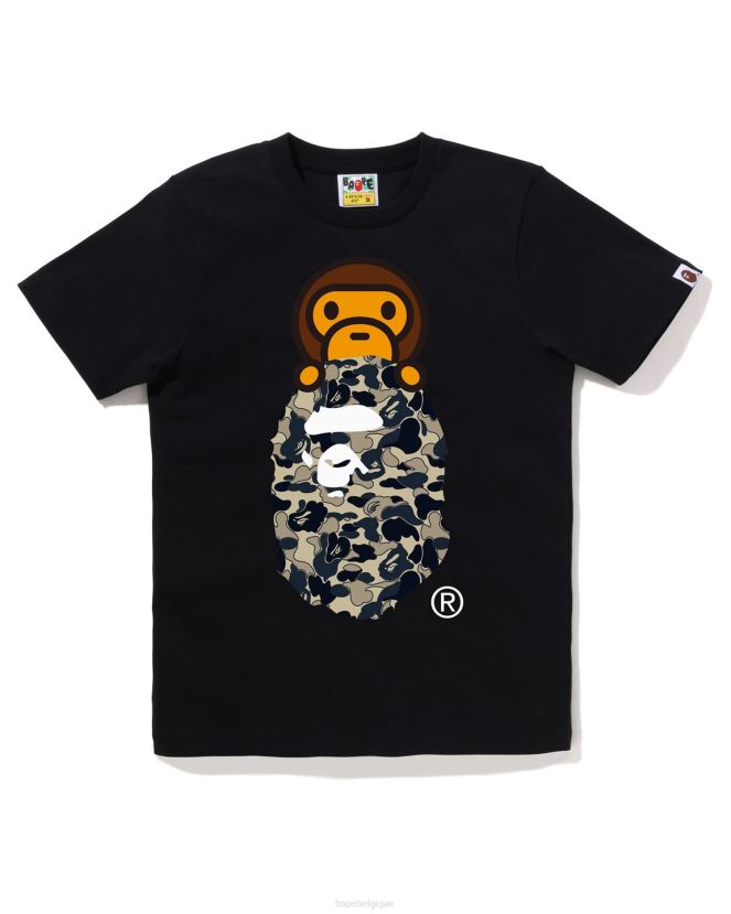 cookie camo 2 milo sur le t-shirt A Bathing Ape femmes ZHX6N4805 noir