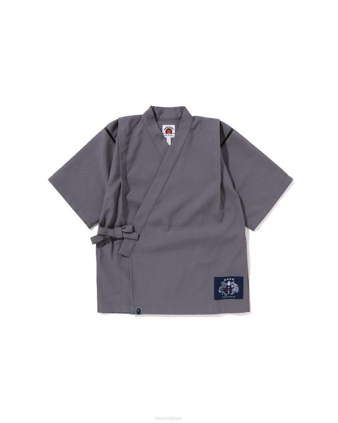 costume jinbei du japon A Bathing Ape enfants ZHX6N41333 gris