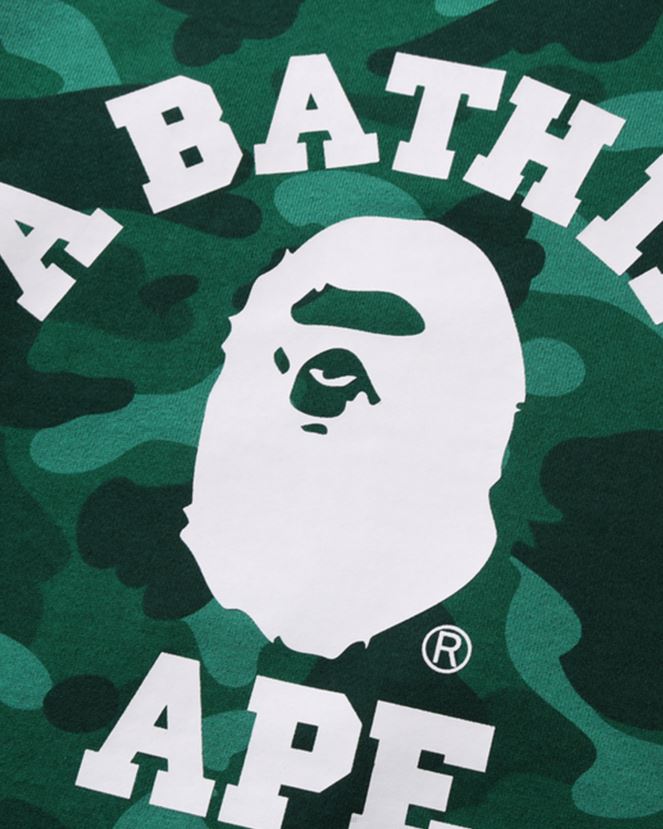 couleur camo collège ras du cou jr A Bathing Ape enfants ZHX6N41648 émeraude
