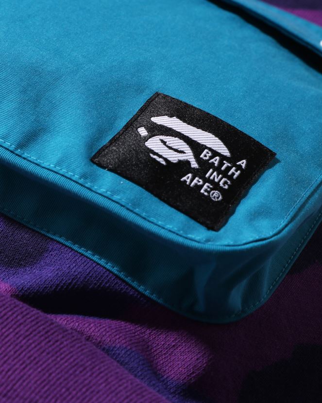 couleur camo poche coupe ample ras du cou jr A Bathing Ape enfants ZHX6N41634 violet