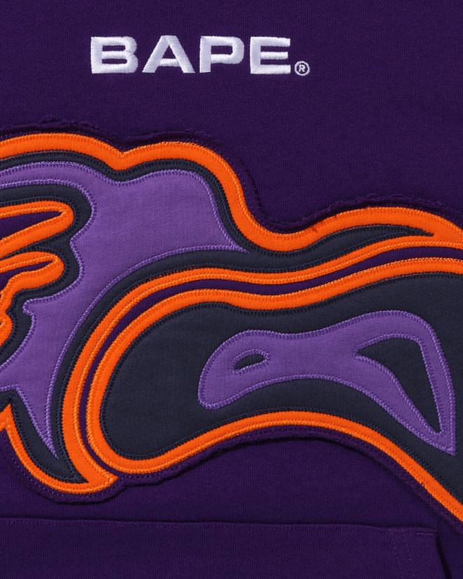 coupe abc camo thermographie pull coupe décontractée A Bathing Ape Hommes ZHX6N4344 violet