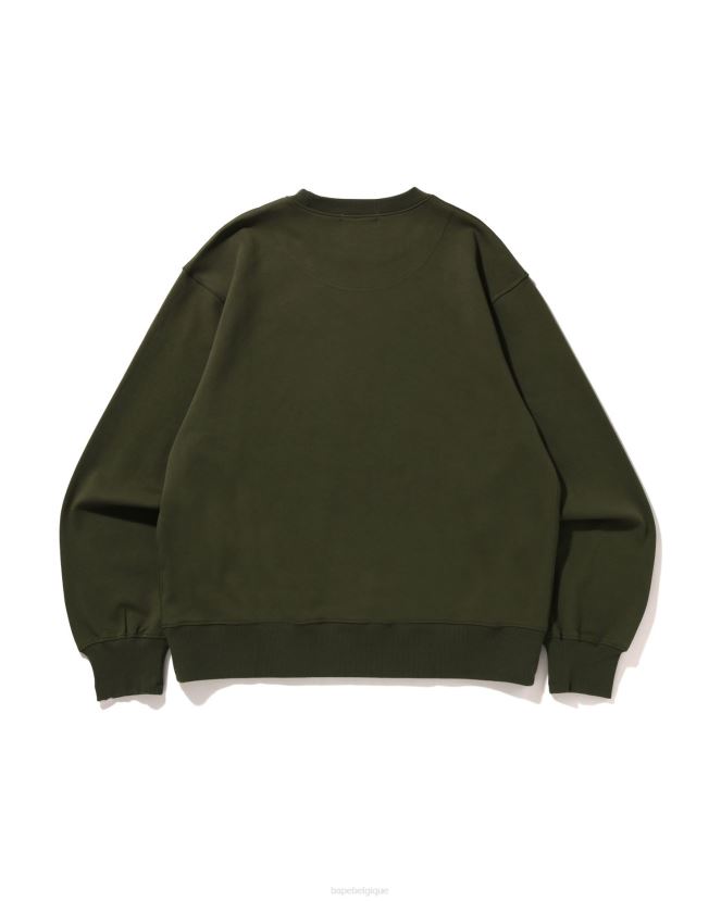 coupe décontractée à logo A Bathing Ape Hommes ZHX6N4325 armée verte