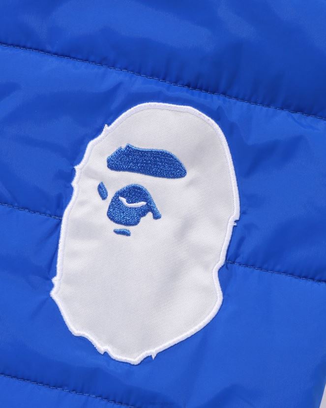 doudoune à patchs A Bathing Ape enfants ZHX6N41547 bleu