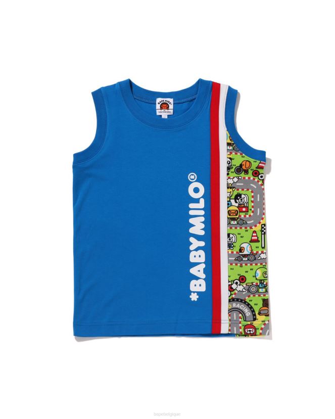 débardeur bébé milo racing A Bathing Ape enfants ZHX6N41609 bleu