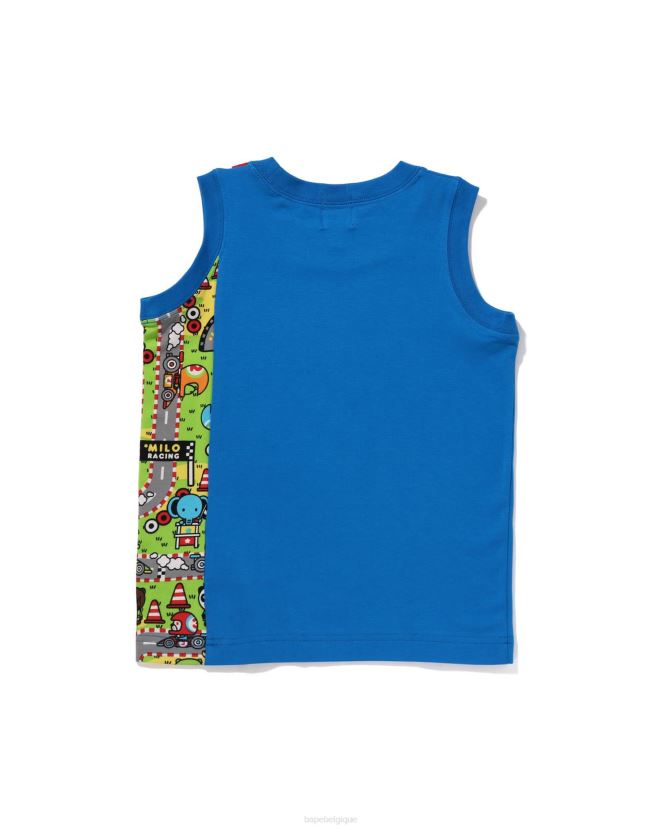 débardeur bébé milo racing A Bathing Ape enfants ZHX6N41609 bleu