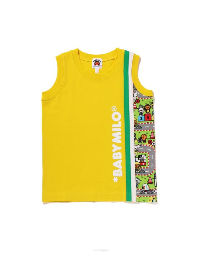 débardeur bébé milo racing A Bathing Ape enfants ZHX6N41610 jaune