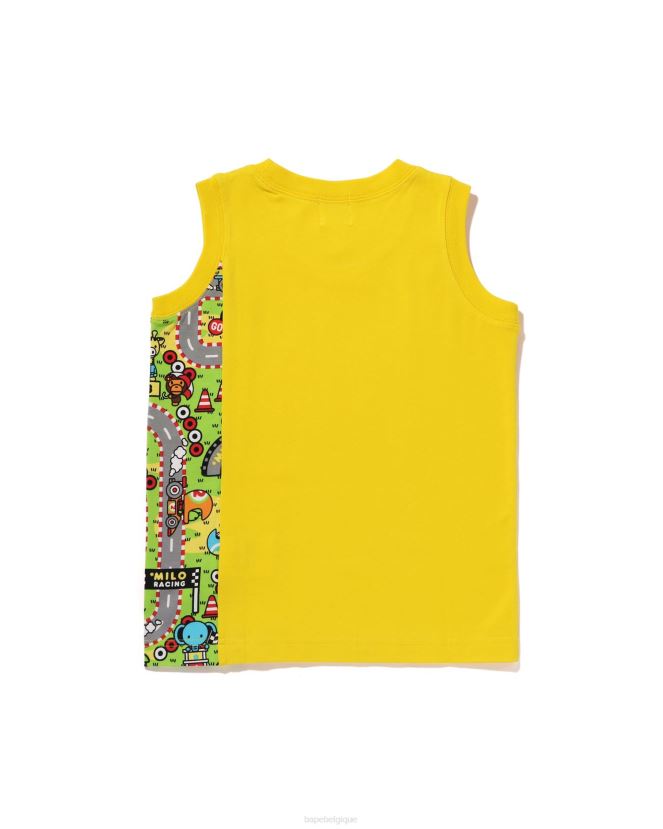 débardeur bébé milo racing A Bathing Ape enfants ZHX6N41610 jaune