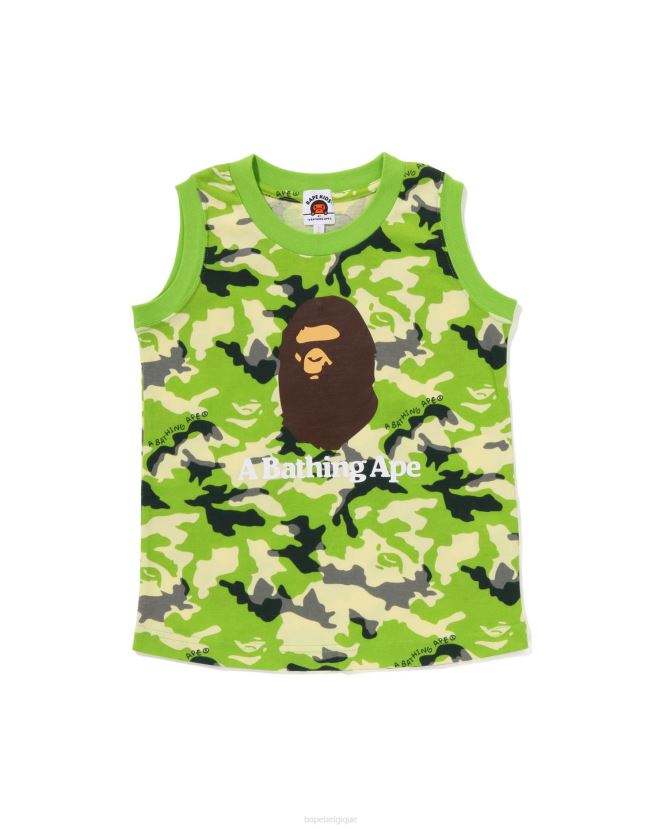 débardeur camouflage boisé A Bathing Ape enfants ZHX6N41366 vert clair