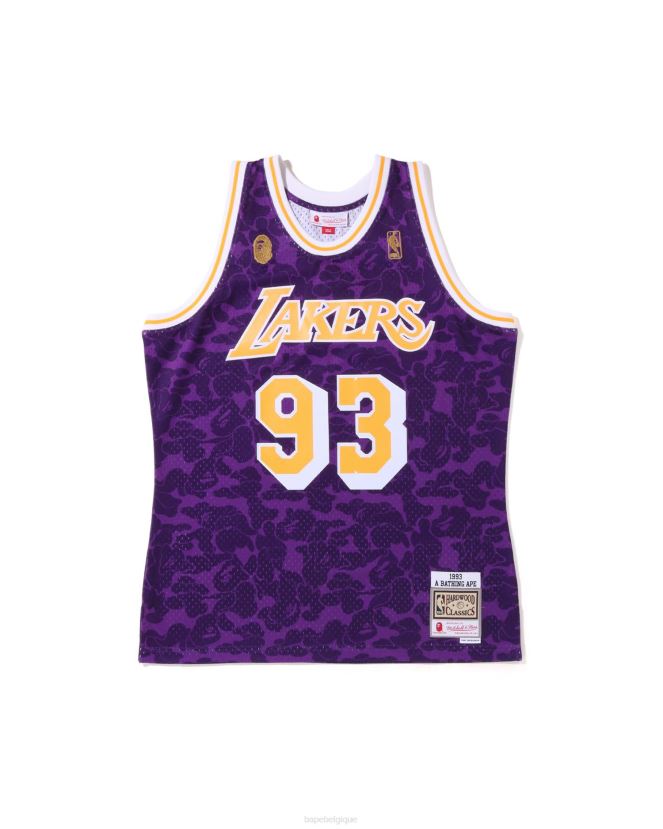 débardeur en jersey x mn los angeles lakers A Bathing Ape Hommes ZHX6N4368 violet