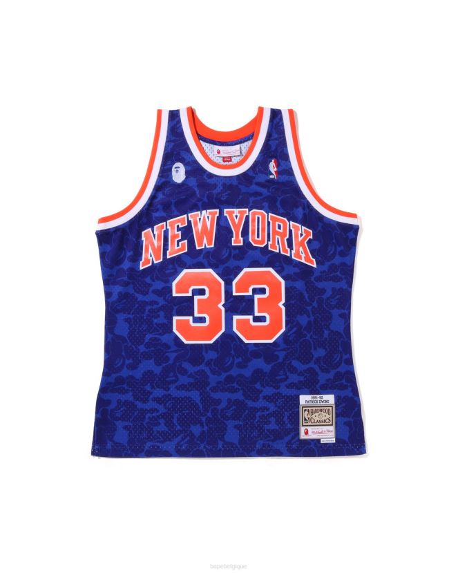 débardeur new york knicks x mn A Bathing Ape Hommes ZHX6N4374 bleu