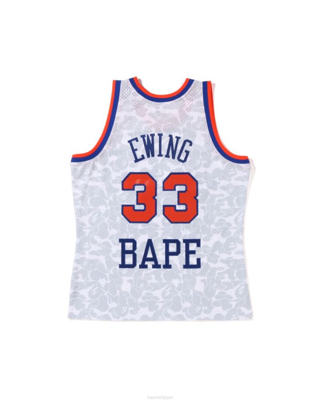 débardeur new york knicks x mn A Bathing Ape Hommes ZHX6N4375 blanc