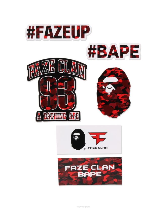 ensemble dautocollants bape x faze clanHommes ZHX6N4466 cause