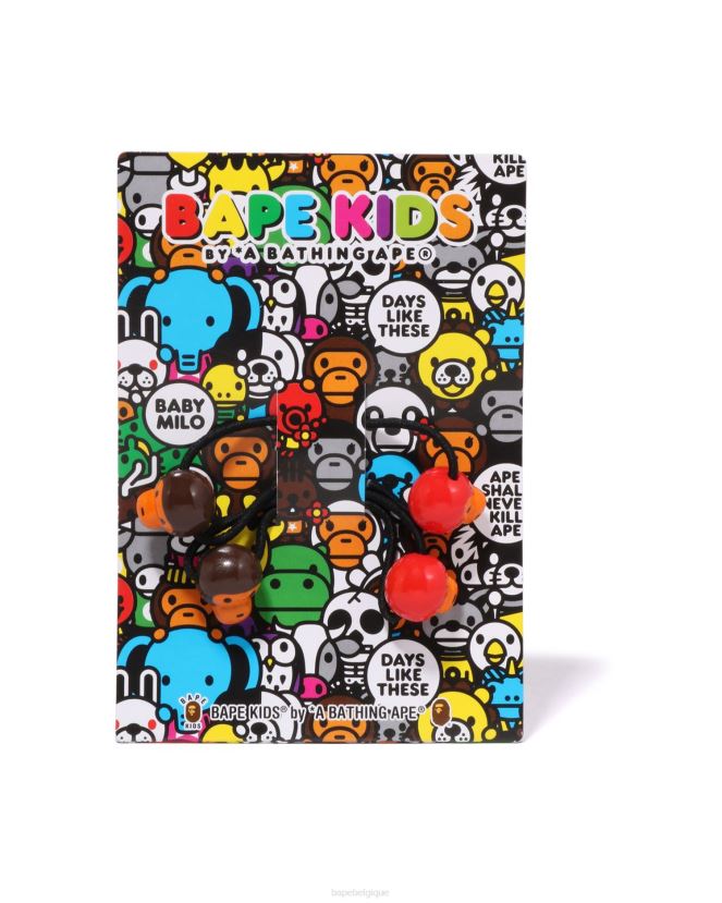 ensemble d\élastiques pour cheveux bébé milo A Bathing Ape femmes ZHX6N41074 brun