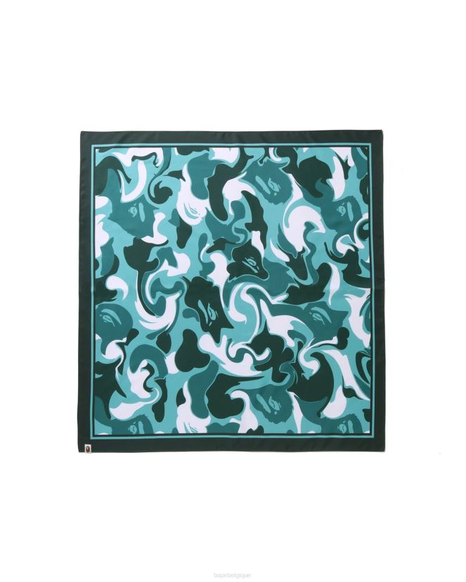foulard camouflage marbré A Bathing Ape femmes ZHX6N41152 menthe