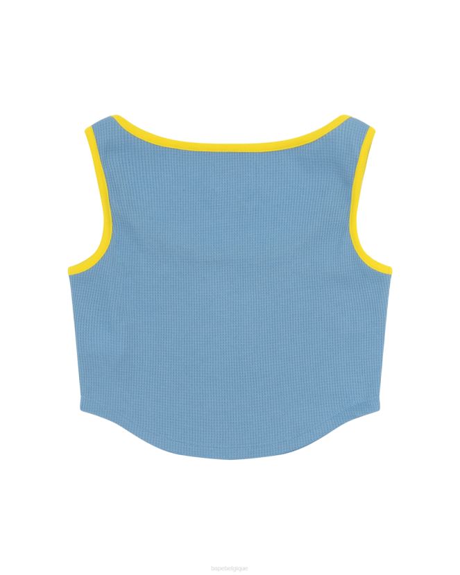 gilet graphique A Bathing Ape femmes ZHX6N4947 bleu acide