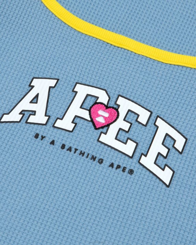 gilet graphique A Bathing Ape femmes ZHX6N4947 bleu acide