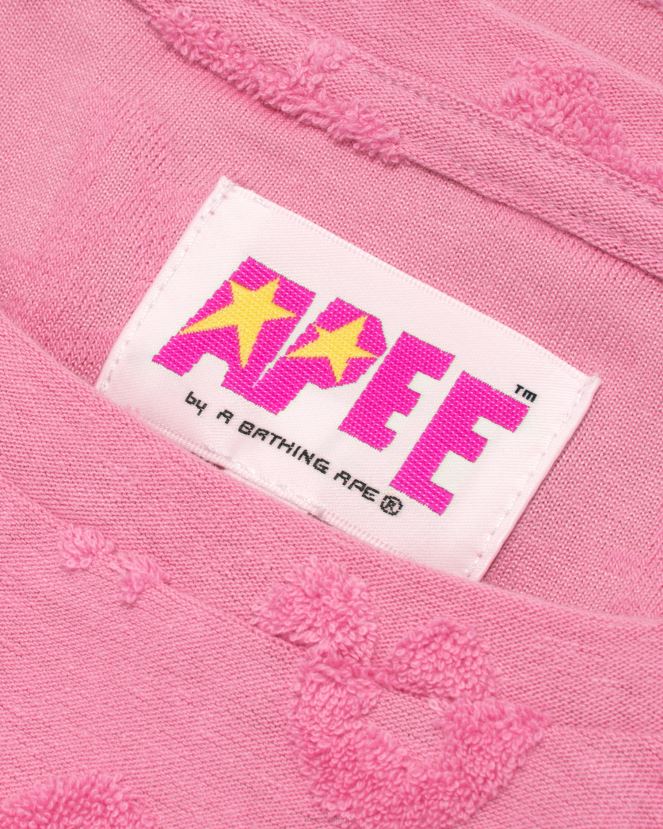gilet à motif court A Bathing Ape femmes ZHX6N4932 rose