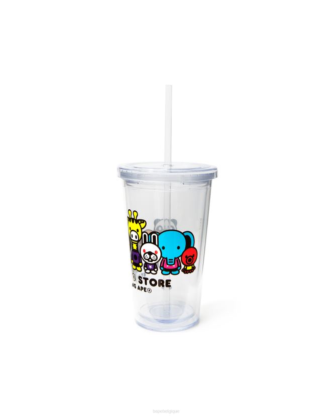 gobelet en plastique A Bathing Ape femmes ZHX6N4621 blanc