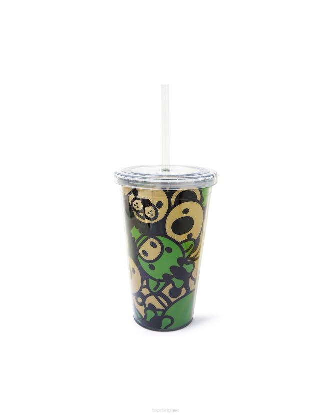 gobelet en plastique bébé milo A Bathing Ape femmes ZHX6N41133 armée verte