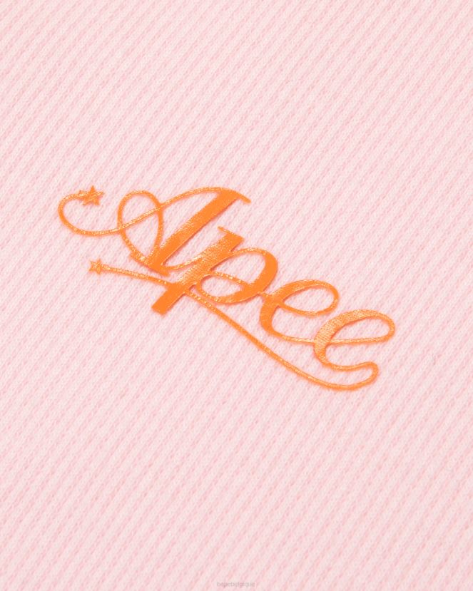 haut court à coupe slim A Bathing Ape femmes ZHX6N41034 rose