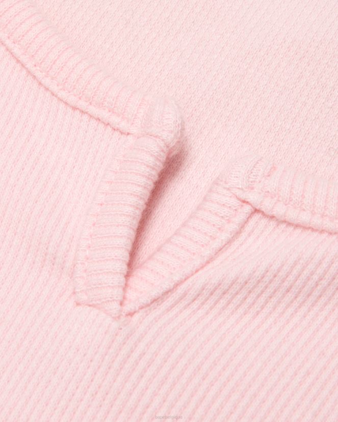 haut court à coupe slim A Bathing Ape femmes ZHX6N41034 rose