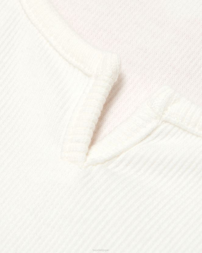 haut court à coupe slim A Bathing Ape femmes ZHX6N41035 blanc