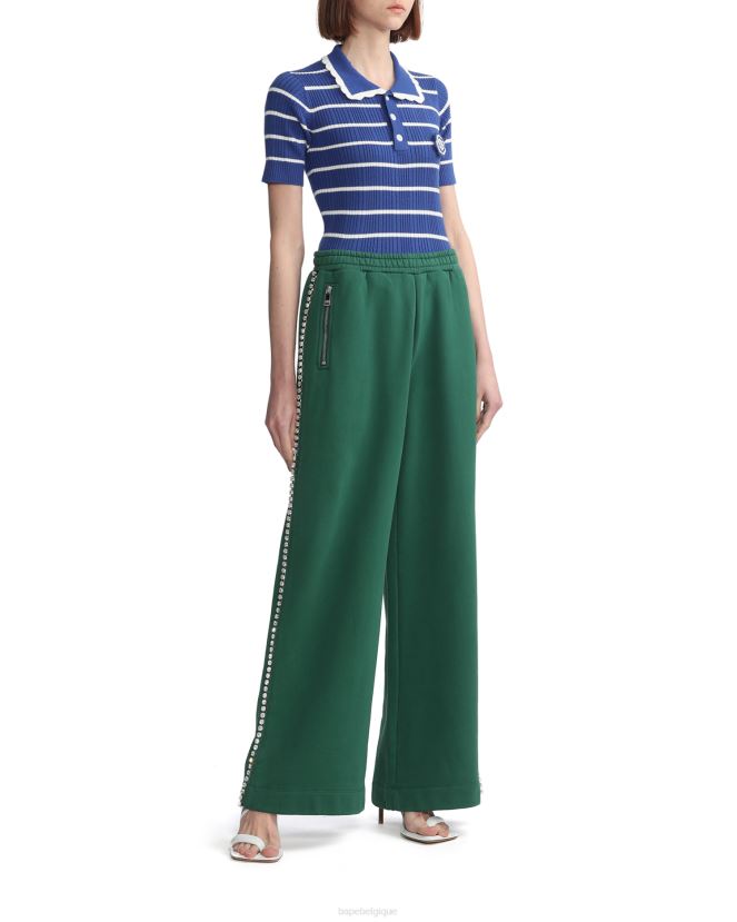 haut en maille à rayures A Bathing Ape femmes ZHX6N4788 bleu