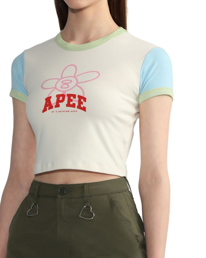 haut graphique A Bathing Ape femmes ZHX6N4800 blanc