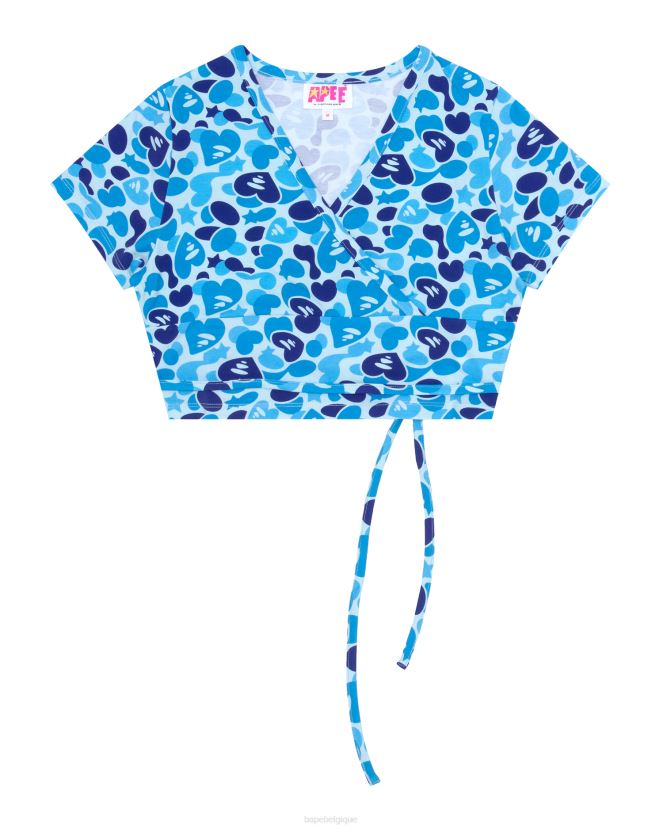 haut imprimé A Bathing Ape femmes ZHX6N4936 bleu