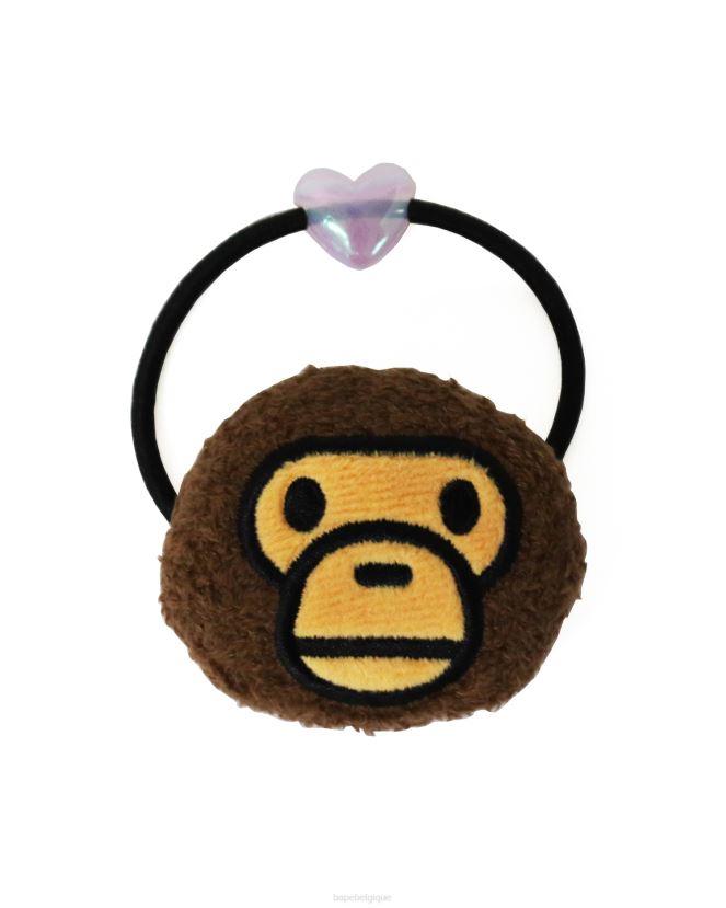 accessoire en caoutchouc pour cheveux bébé milo A Bathing Ape enfants ZHX6N41780 brun
