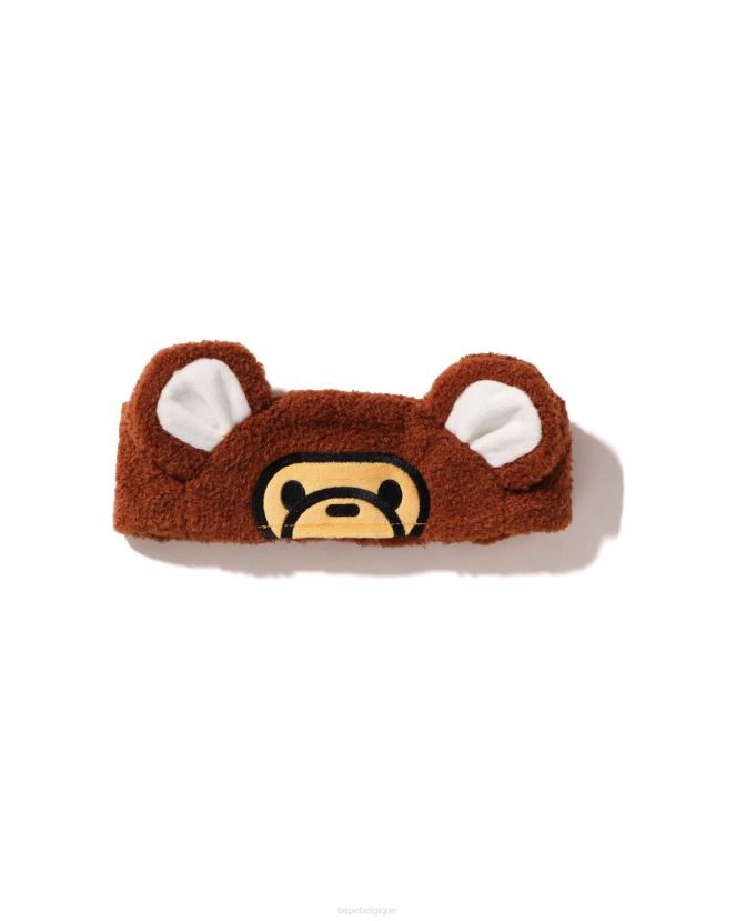 serre-tête boa oreille d'ours milo pour bébé A Bathing Ape enfants ZHX6N41534 brun