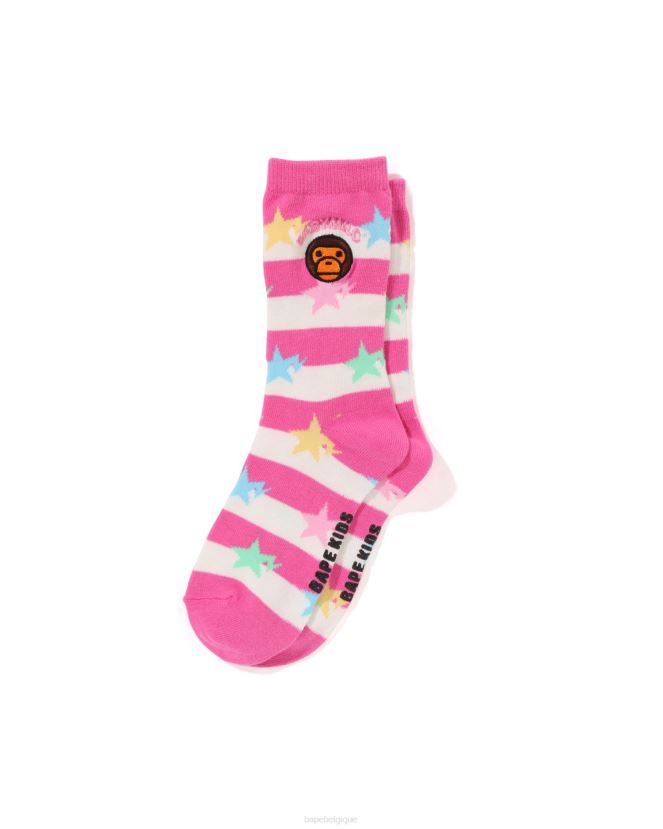 cerceau bébé milo sta chaussettes A Bathing Ape enfants ZHX6N41415 rose