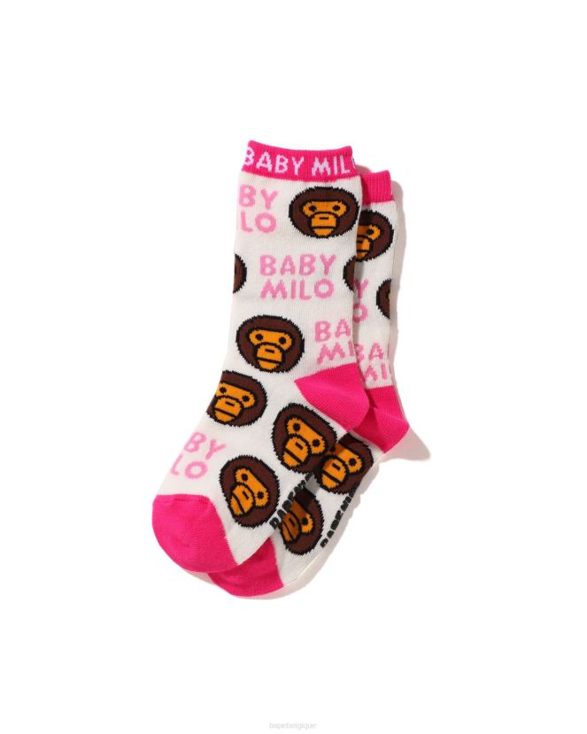 chaussettes bébé milo A Bathing Ape enfants ZHX6N41532 blanc