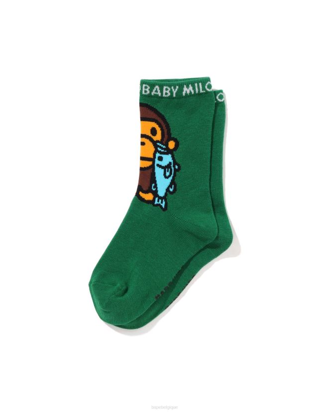 chaussettes bébé milo black bass A Bathing Ape enfants ZHX6N41390 émeraude
