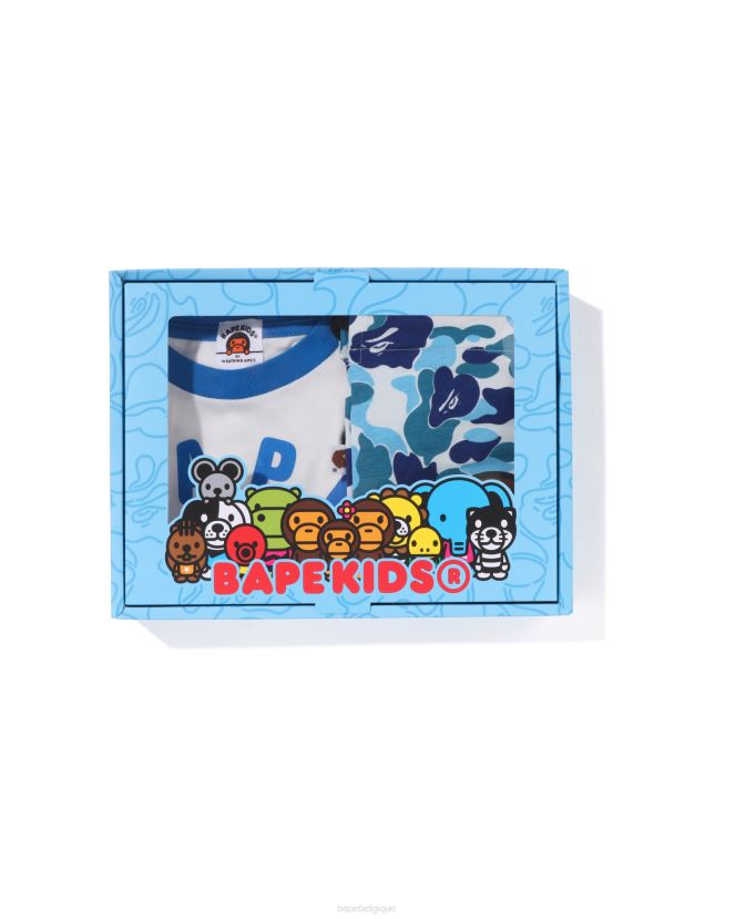 coffret cadeau abc camo baby milo A Bathing Ape enfants ZHX6N41295 bleu clair