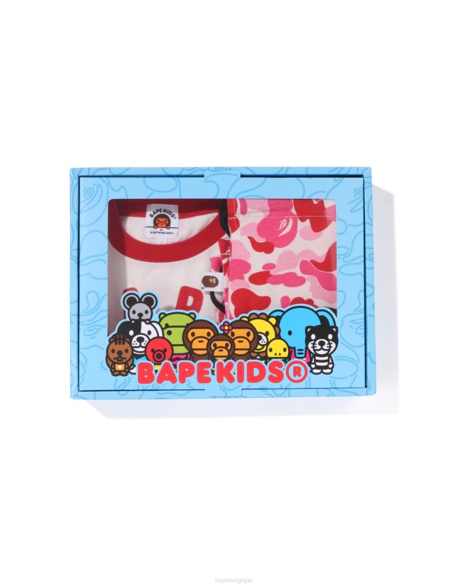 coffret cadeau abc camo baby milo A Bathing Ape enfants ZHX6N41297 rose