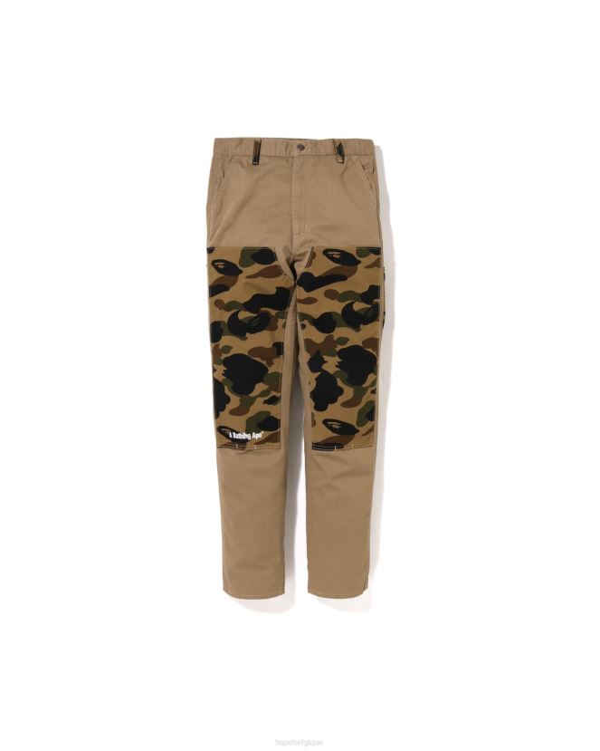 1er pantalon de peintre camo jr A Bathing Ape enfants ZHX6N41497 beige