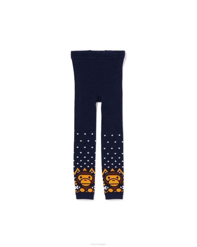 legging nordique bébé milo A Bathing Ape enfants ZHX6N41468 bleu marine