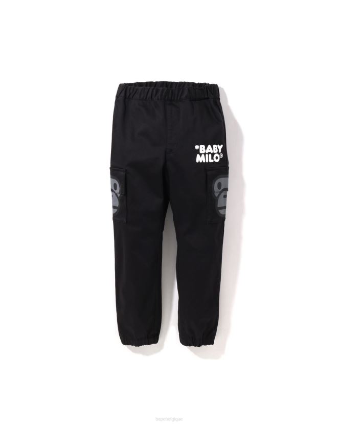 pantalon bébé milo à poches latérales A Bathing Ape enfants ZHX6N41599 noir